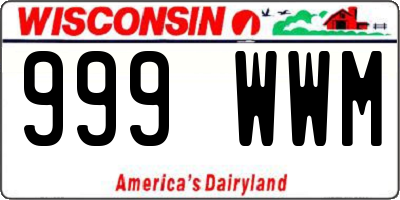 WI license plate 999WWM