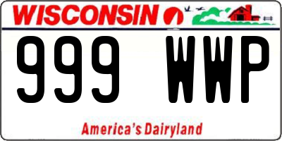 WI license plate 999WWP