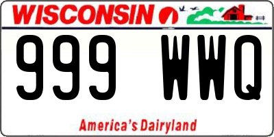 WI license plate 999WWQ