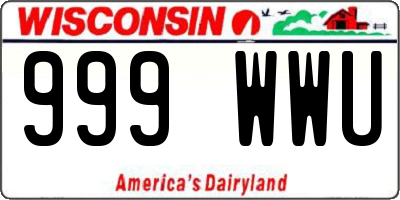 WI license plate 999WWU