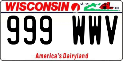WI license plate 999WWV