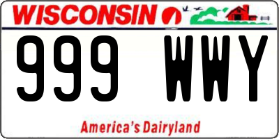 WI license plate 999WWY