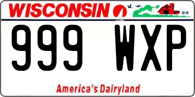 WI license plate 999WXP