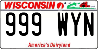 WI license plate 999WYN