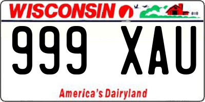 WI license plate 999XAU