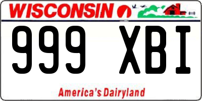 WI license plate 999XBI