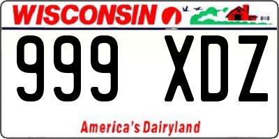 WI license plate 999XDZ