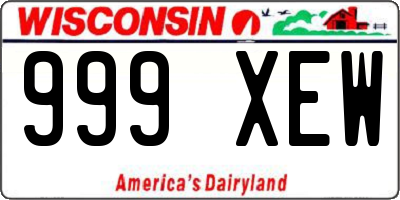 WI license plate 999XEW