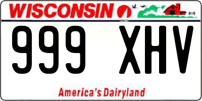 WI license plate 999XHV
