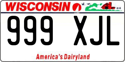 WI license plate 999XJL