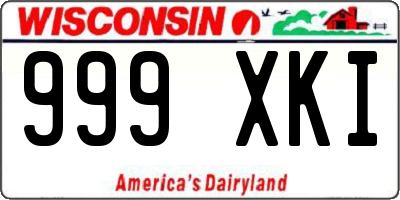 WI license plate 999XKI