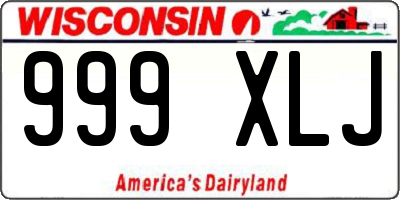 WI license plate 999XLJ