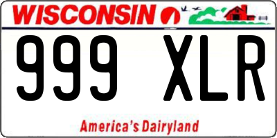 WI license plate 999XLR