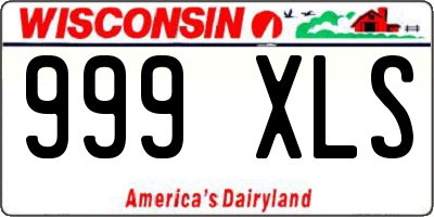 WI license plate 999XLS