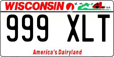 WI license plate 999XLT