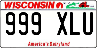 WI license plate 999XLU