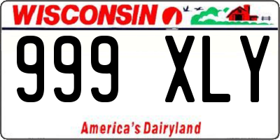 WI license plate 999XLY
