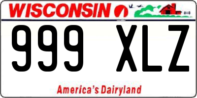WI license plate 999XLZ