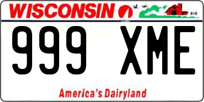 WI license plate 999XME