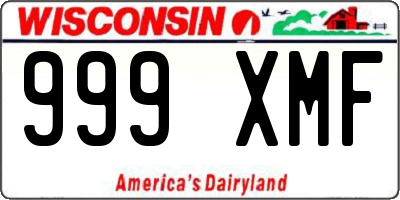 WI license plate 999XMF