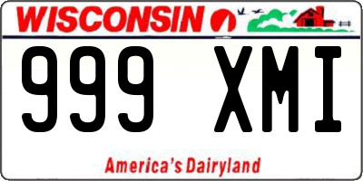 WI license plate 999XMI
