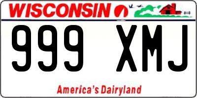 WI license plate 999XMJ