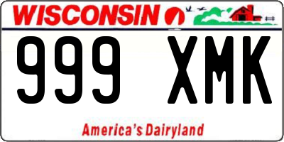 WI license plate 999XMK