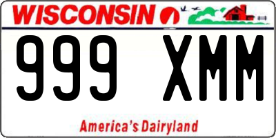 WI license plate 999XMM