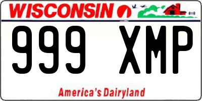 WI license plate 999XMP