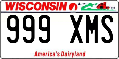 WI license plate 999XMS