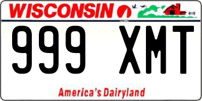 WI license plate 999XMT