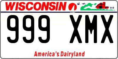 WI license plate 999XMX