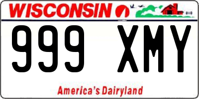 WI license plate 999XMY