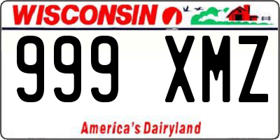 WI license plate 999XMZ