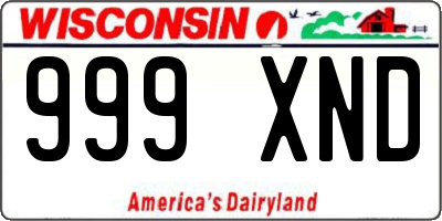 WI license plate 999XND