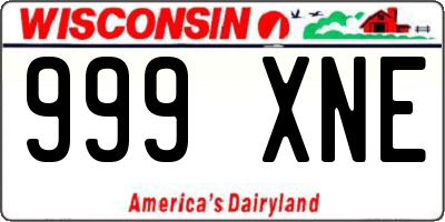 WI license plate 999XNE