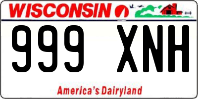 WI license plate 999XNH