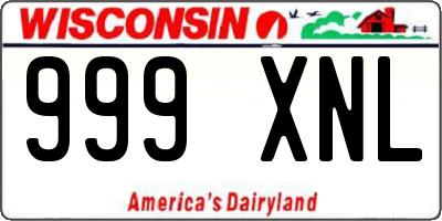 WI license plate 999XNL