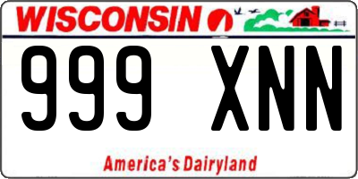 WI license plate 999XNN