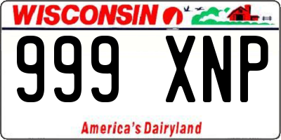 WI license plate 999XNP