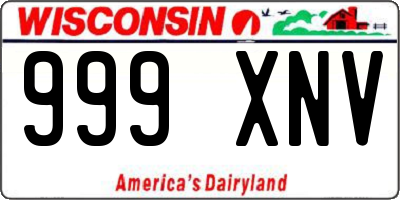 WI license plate 999XNV