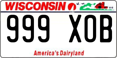 WI license plate 999XOB