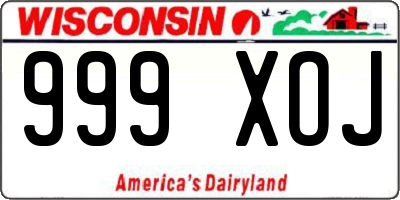 WI license plate 999XOJ