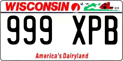WI license plate 999XPB