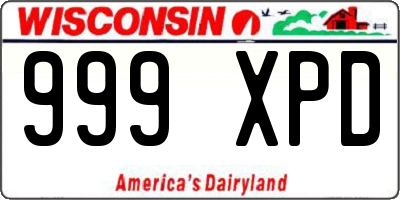 WI license plate 999XPD