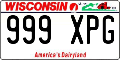 WI license plate 999XPG