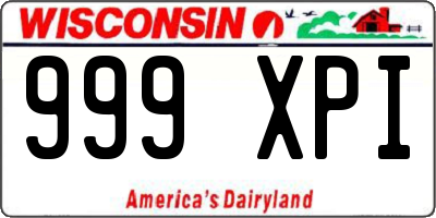 WI license plate 999XPI