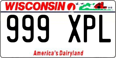 WI license plate 999XPL