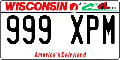 WI license plate 999XPM