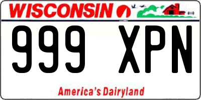 WI license plate 999XPN